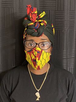 Head Wrap with matching mask set