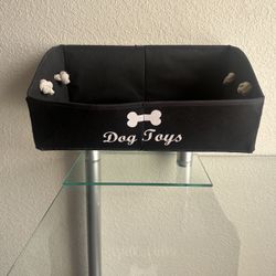 Morezi Large dog toy bin puppy shallow toy baskets dog toy storage perfect for living room playroom closet home organization - Black, Used