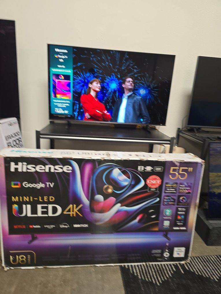 55" Hisense U8 4k Mini LED Pro 120hz Qled Smart Tv