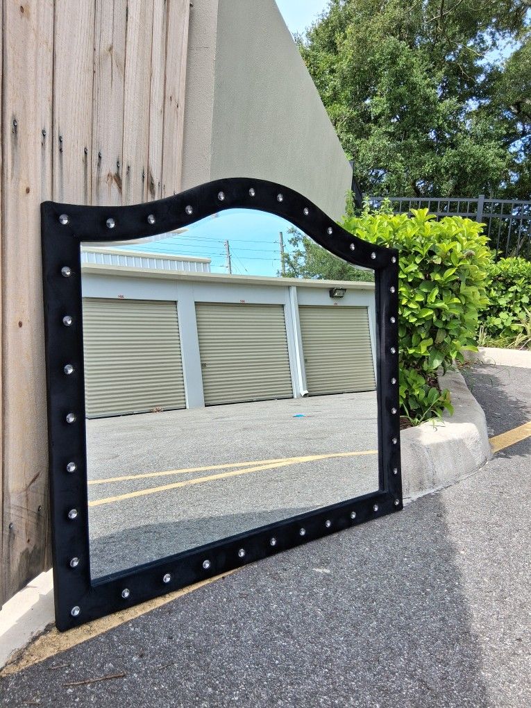 Free Delivery! Large Black Velvet Bling Mirror