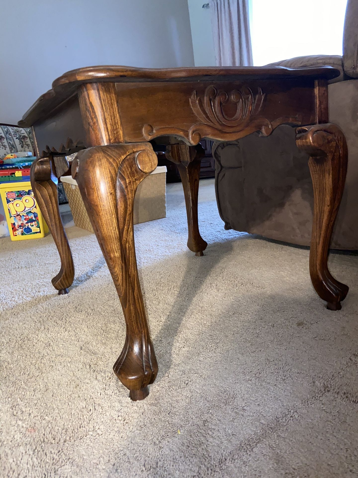 handcrafted Wooden end table