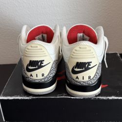 Jordan white cement 3s size 9 