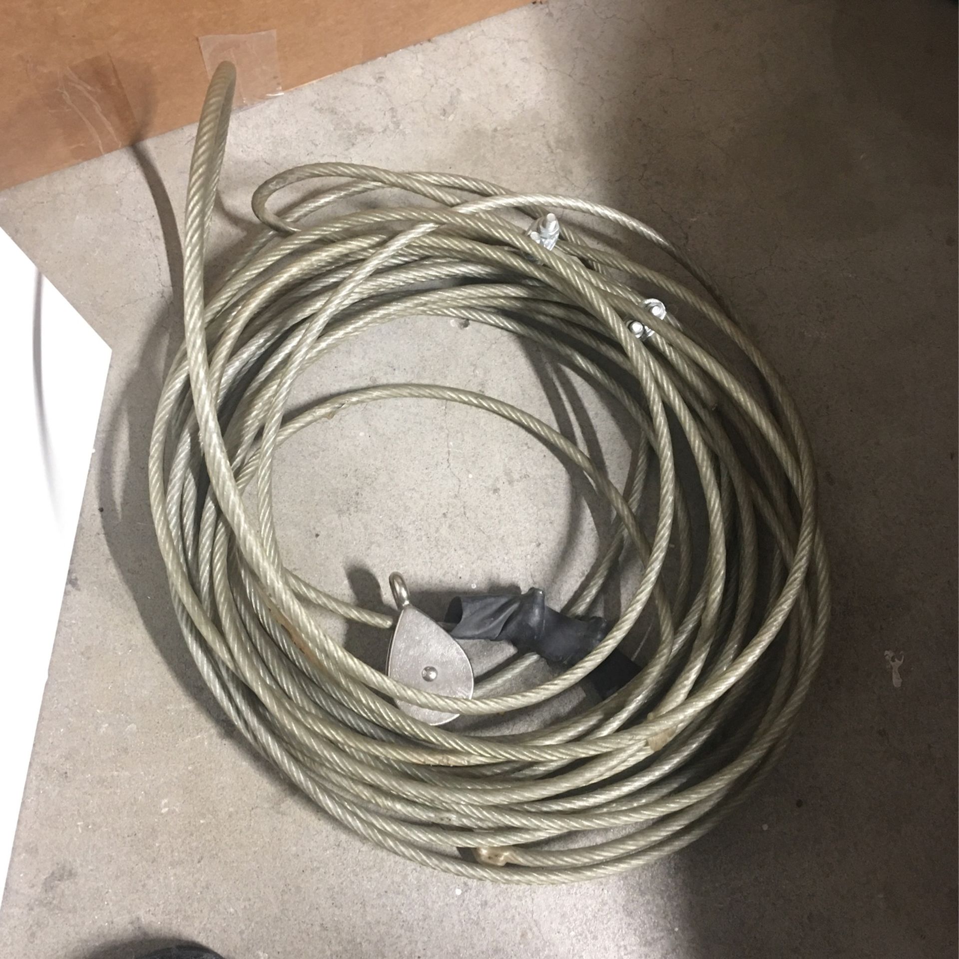 3/8” Steel Cable About 75’ Long 