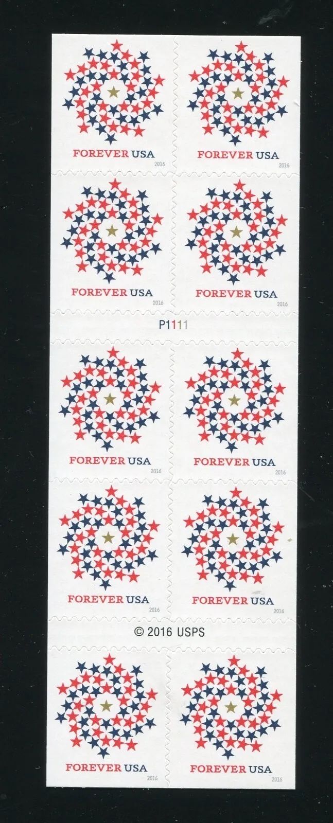 1000 Patriotic spiral Forever Stamp