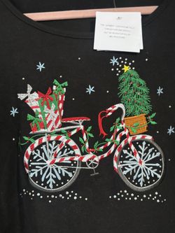 Festive Bicycle Christmas Top