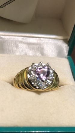 Suzanne Somers Collection Heart Ring Size 7