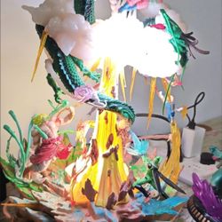 Dragon Ball GKLS 6th Anniversary Goku vs. Life-long Rival Vegeta Light-Up Statue Figurine