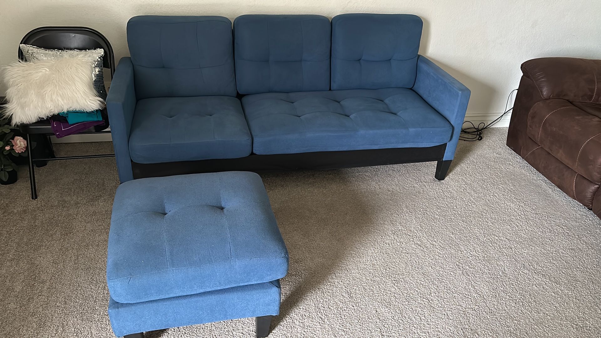 3 Seater Sofa With Ottoman For Sale!!
