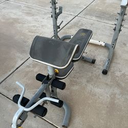 Golds Gym Adjustable Weight Bench And Squat Rack 