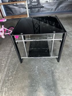 Side table black heavy duty new
