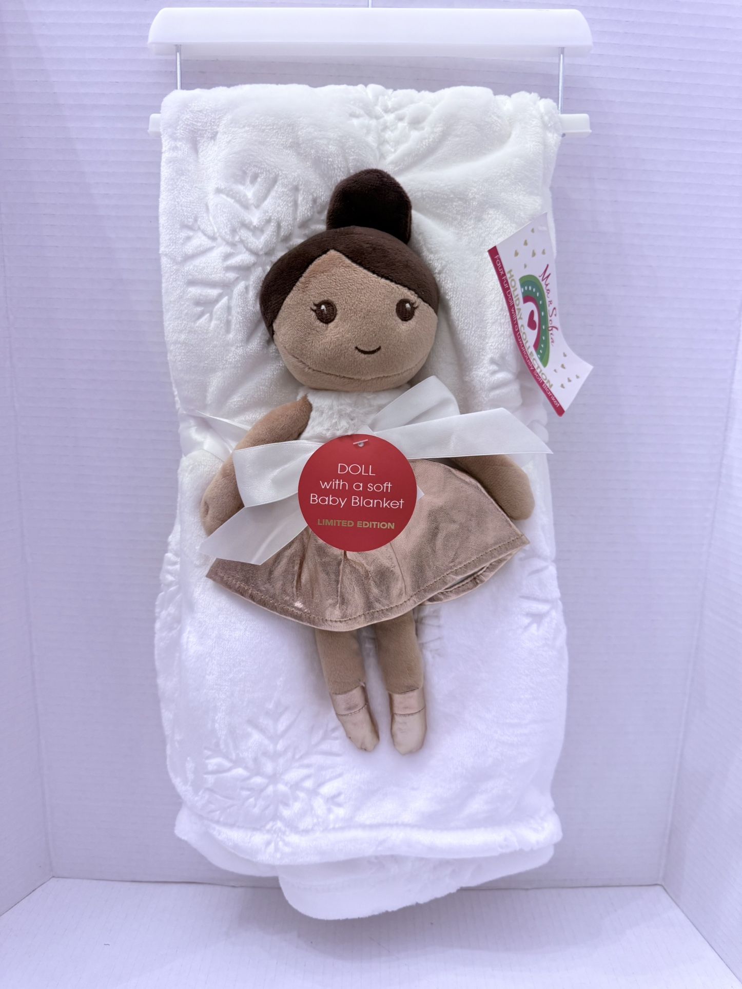 Newborn Christmas Blanket With Plushy Ballet Doll