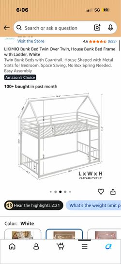 Bunk bed with Mattresses included