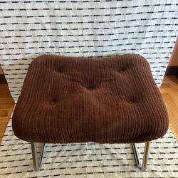 Varnamo Sangklader Vintage Retro 1970s Luta Corduroy Footstool Ottoman Brown