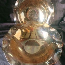 Vintage Jeanette Glass Marigold Carnival Glass Nesting Bowls