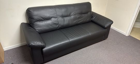 Leather Sofa Black