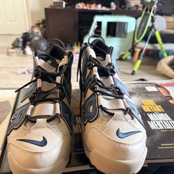 $40 Today Nike Air More Uptempo Low White Hyper Royal Size 13 deadstock 