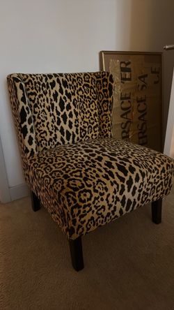 Leopard Print Accent Chair
