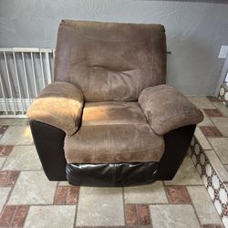 Brown recliner sofa chair