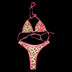 New #10 Animal Print 2-piece Bikini Swimsuit Set 