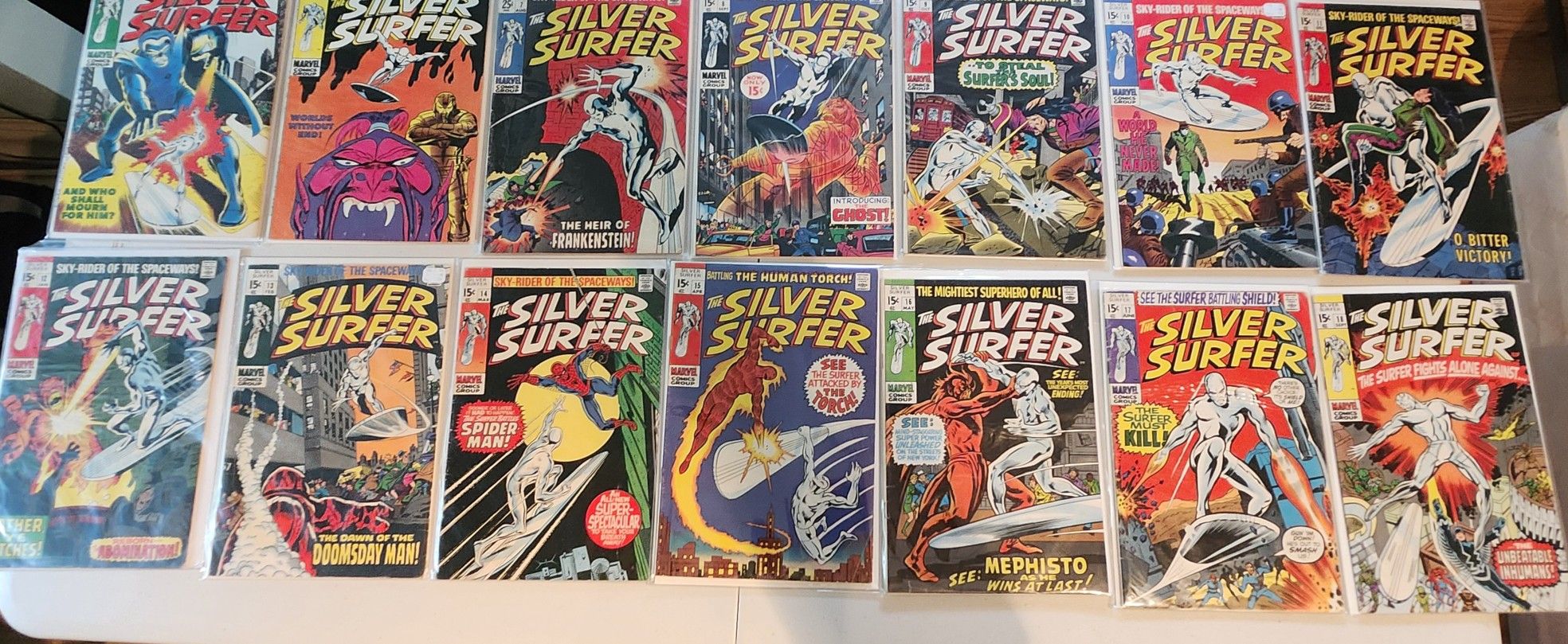 Marvel Silver Surfer 1960s-1970s #5-#18, 14 Comics Total 