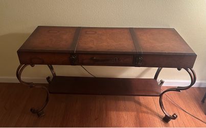 Vintage-Style Console Table with Drawer
