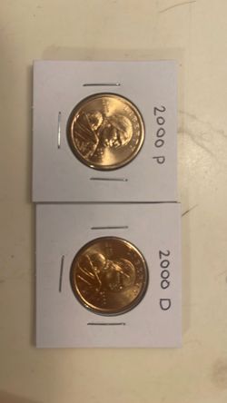 2000 D and P Sacagawea dollars nice condition asking $8 for both