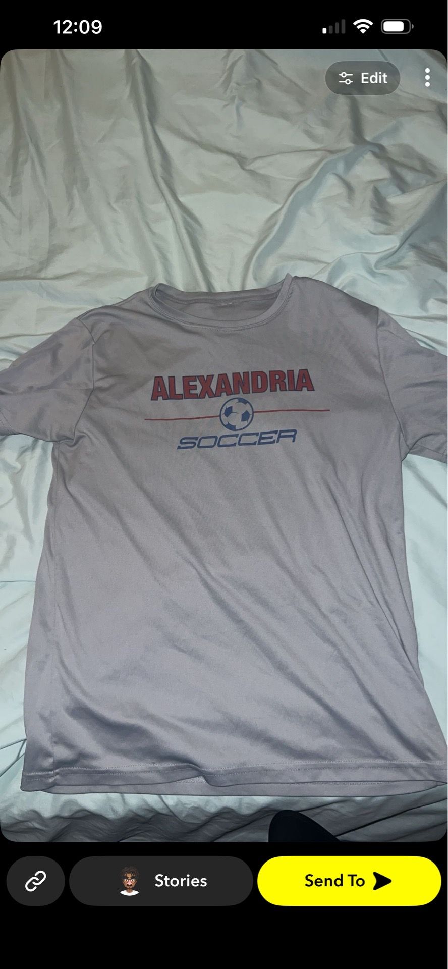 Grey and red soccer shirt #soccer