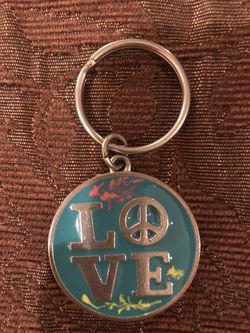 Love peace keychain