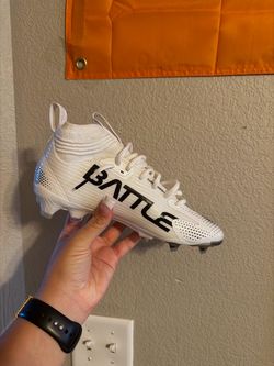Battle Football Cleats White High-Top