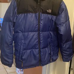 The North Face Nuptse 600 Puffer Jacket Blue & Black XL/TG