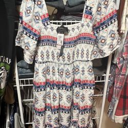 Threadgrit Aztec Print Dress