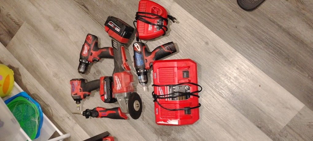 Assorted Milwaukee Tools
