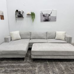 Gray Sectional Couch - Free Delivery