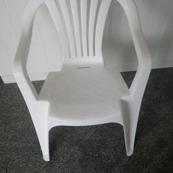 Two Plastic White Chairs $10