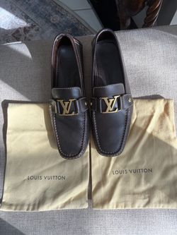 Louis Vuitton Dark Brown Leather Loafers