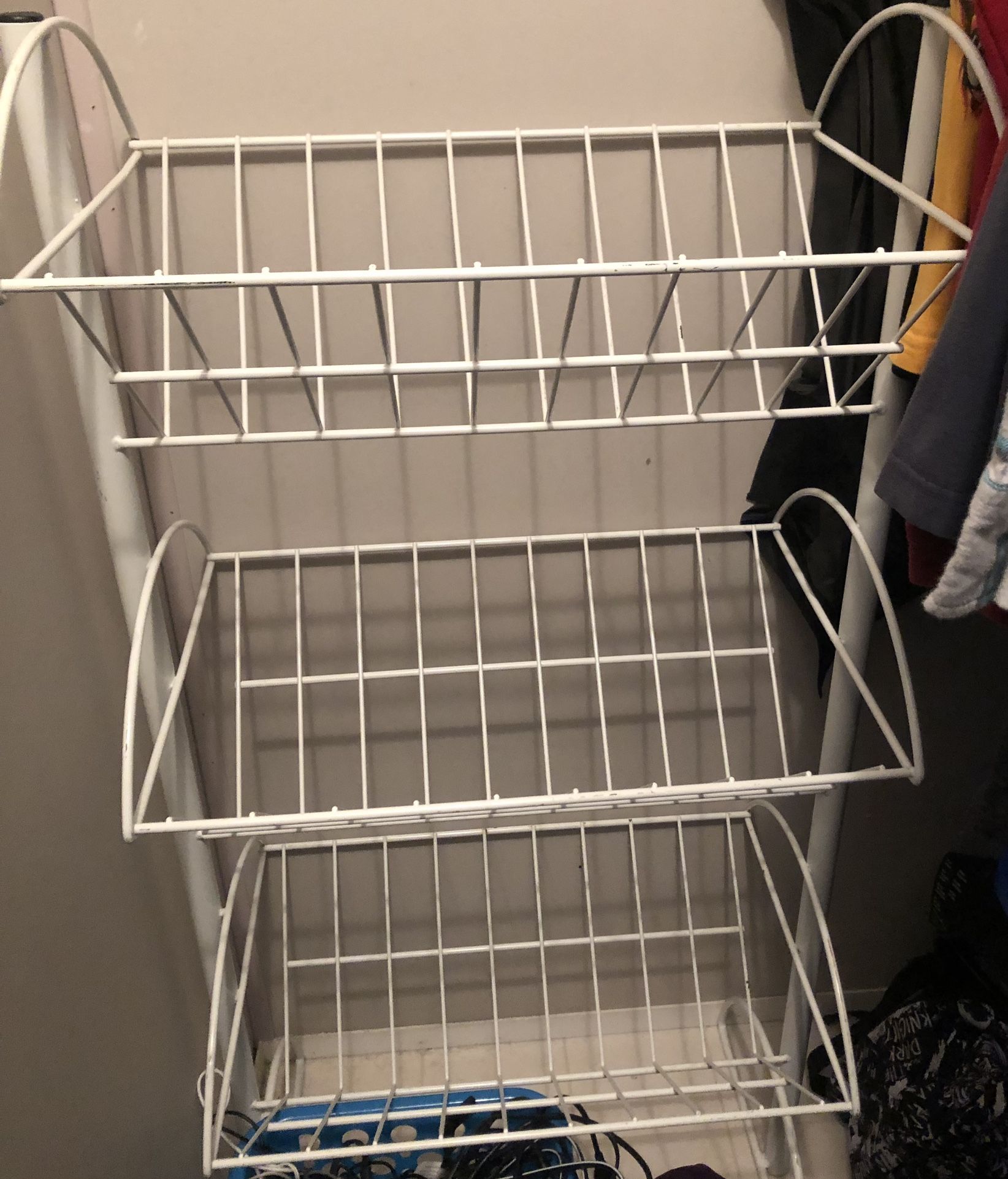 Wire Metal 3 Shelf Unit