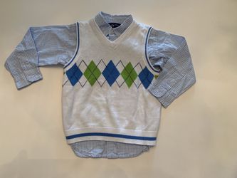 Ralph Lauren button down and Place Sweater Vest