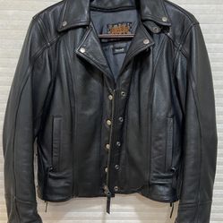 Street & Steele Valkyrie Leather Motorcycle Jacket - Size Large