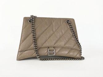 Balenciaga Crush Quilted Lambskin Small Shoulder Bag
