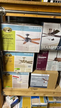 New ceiling fans and light fixtures
