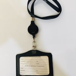 ID Necklace With Pull Cord