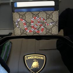 Gucci Kingsnake GG Supreme Card Holder