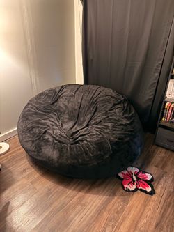 Oversized Black Memory Foam Bean Bag Chair