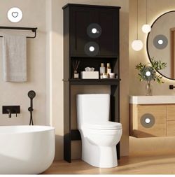 Black over the John bathroom cabinet (MTJ24668 – BK) Hn