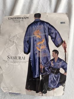 Underwraps Samurai Costume Adult Mens Embroidered Robe Pants Belts