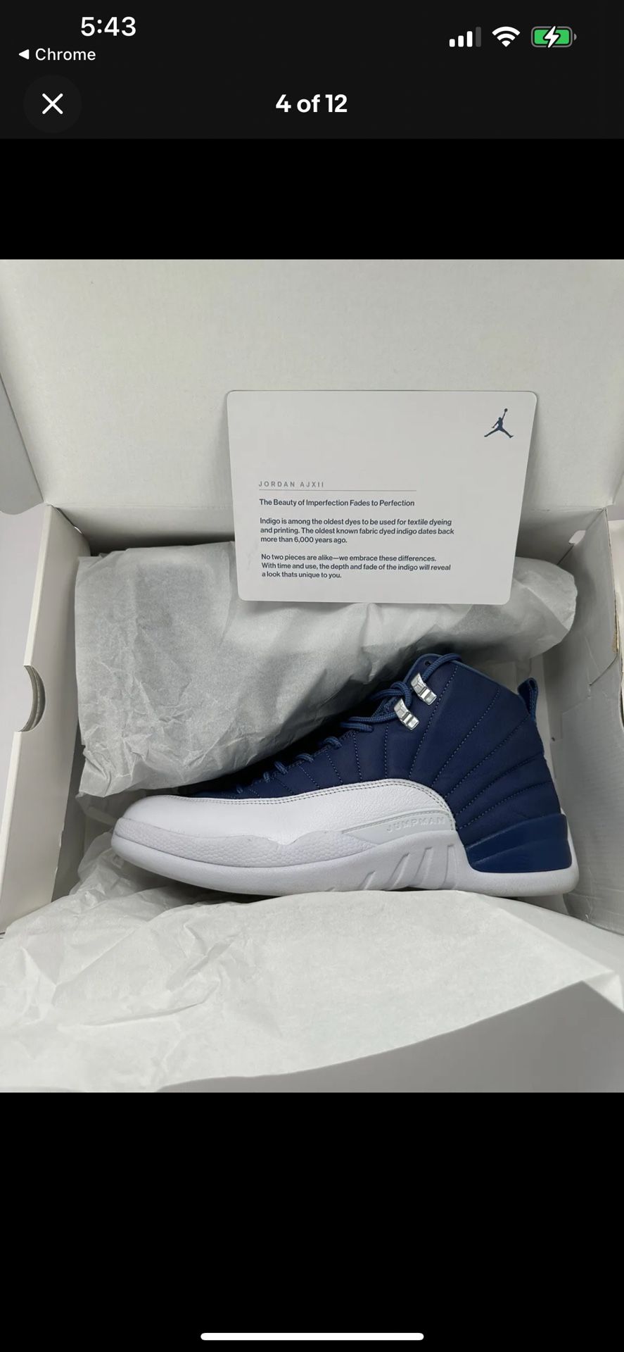 Jordan 12 Retro Indigo 2020 NEW Mens Size 10