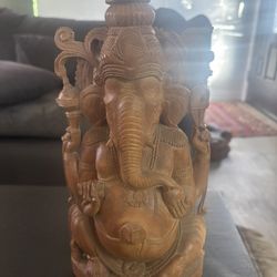 Shiva Sculpture Wood Carving 