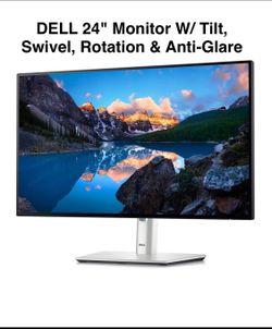 New Dell UltraSharp FHD 1080P 24" Monitor W/ Tilt, Swivel, Rotation & Anti-Glare