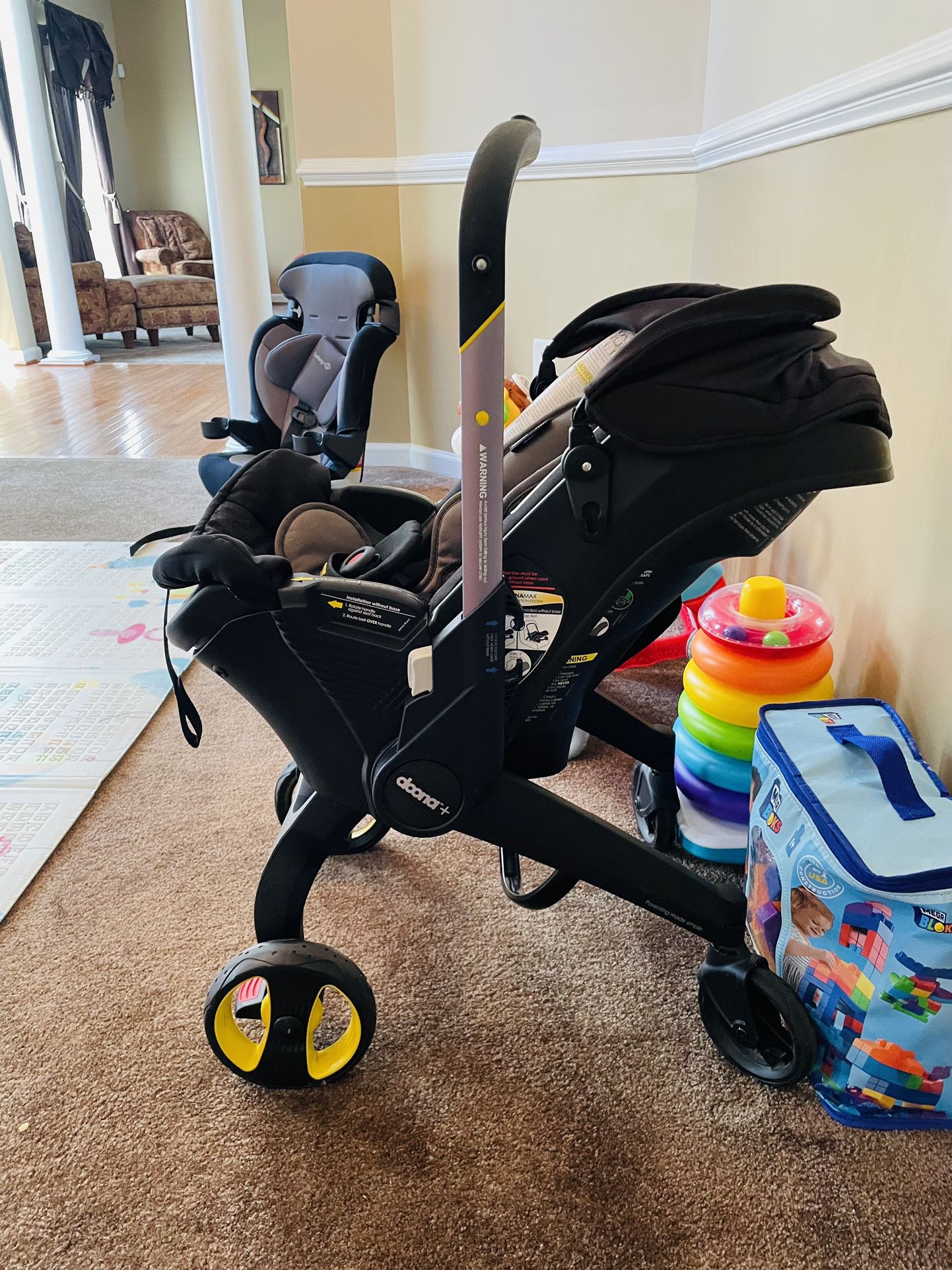 Doona™+ Infant Car Seat/Stroller with LATCH Base in Nitro/Black