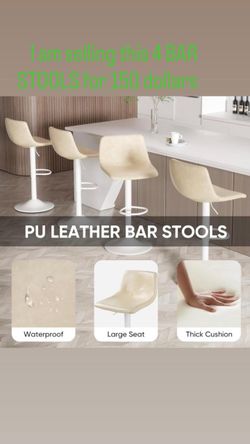 Four bar stools or dining table chairs